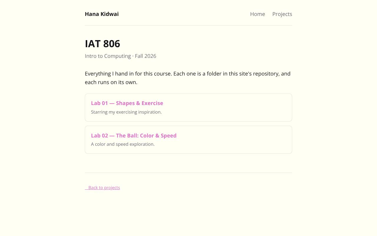 Screenshot of Hana Kidwai