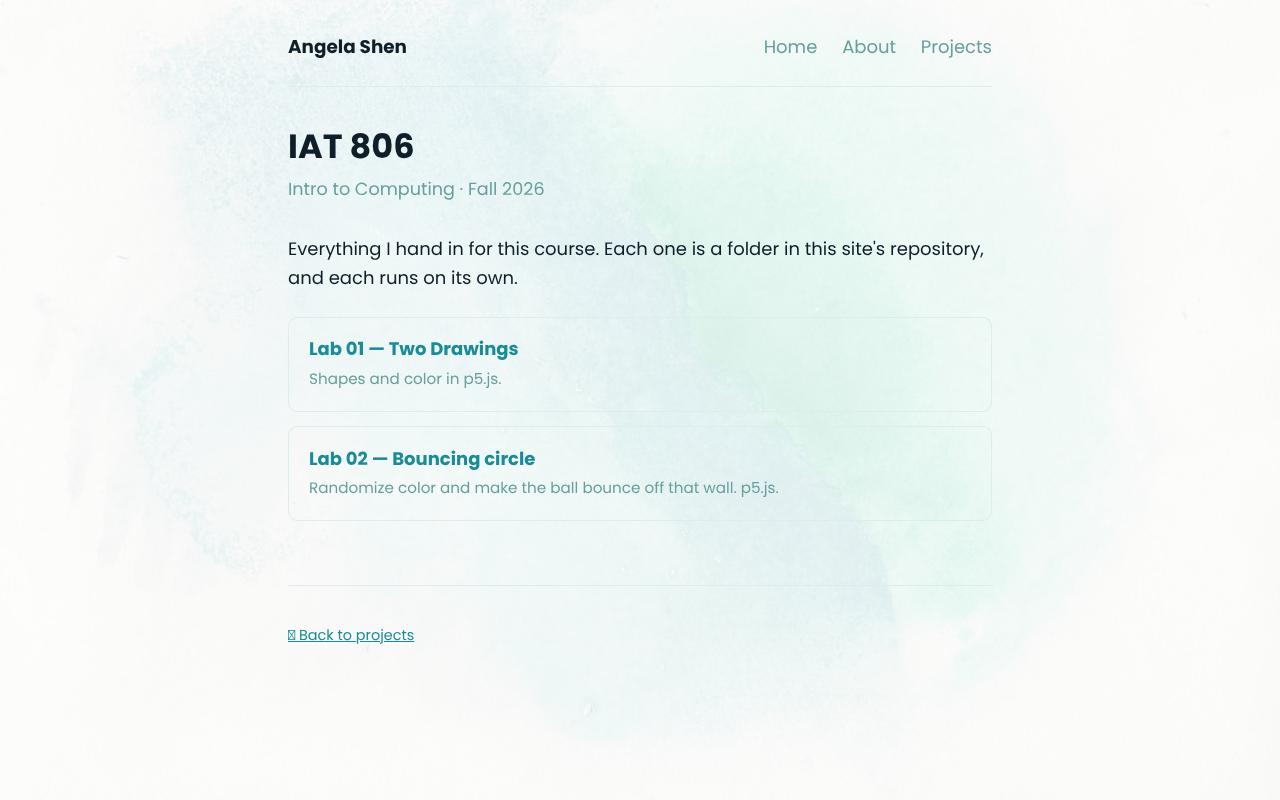 Screenshot of Angela Shen